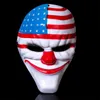 Halloween US Flaga Clown S Masquerade Party Straszny Clownowie Karnawałowy Payday 2 Straszne Śmieszne Pay Day Maska Prop Supplies
