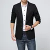 Costumes pour hommes Blazers 4XL grande taille Style coréen hommes Blazer Slim Fit coton costume veste noir kaki mâle hommes manteau travail vêtements de mariage