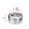 Anillos de racimo Retro Pareja Corazón Ojo Pájaros Flores Anillo de letras para mujeres Hombres Grabado Amor ciego Regalo del día de San Valentín