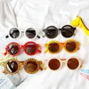 Çocuk Güneş Gözlüğü Yuvarlak Retro Çerçeve Sunglass Renkli Leopar Baskı Desenleri Anti-Mavi Gözlük Ultraviyole geçirmez Güneş Cam Moda Sokak Snap WMQ991