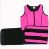 2PCS 허리 Cincher Shaper Sweat Vest 트레이너 배 거들 제어 코르셋 바디 셰이퍼 여성 플러스 크기 S M L XL XXL 3XL 4XL613118669515