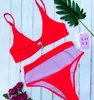 Costumi da bagno donna Bikini brasiliano perizoma costumi da bagno 2022 4 colori vita alta due pezzi Sweimwe solido sexy