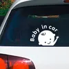 Carton de dessin animé autocollants de style en vinyle réfléchissant bébé en voiture chauffante autocollant bébé à bord