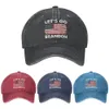 Lets Go Brandon FJB Hat Baseball Cap for Men Women Funny Washed Denim Adjustable Vintage Hats Fashion Casual Hat Fun Gift
