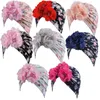 Baby Turban Bow Hats for Girls Infant Head Wrap Soft Knotting floral Cap Toddler Kids