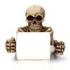 Skull Shape Paper Holder Resin Tissue Holder Wall Hanging Toilet Pumping Roll Paper Rack Halloween Party Decor H1112