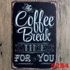 new Metal Tin Sign Iron Painting Drink Coffee Painting Vintage Craft Home Restaurant Decoration Pub Signs Wall Art Sticker Sea Shipping DHT61