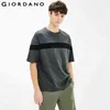 Giordano Men Tshirts Dropped Shoulder Quick Drying Tee Shirts Mesh Lining Contrast Loose Casual Camiseta Hombre 01021388 G1229