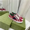 Tennis 1977 Multicolor Print Sneaker Green and red Web stripe shoe Luxurys Low-Top Lace Up Classic Cellulose Grid sneakers Designers Casual Shoes