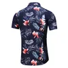 45KG120KG Zomer heren Hawaiiaanse Aloha Shirt Korte Mouw Bloemenprint Vakantie Button Down Wit Overhemd 5XL 6XL 7XL 210412