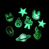Bunny Glow In The Dark krokodillenleer Schoenbedels Lichtgevende decoratiegesp voor accessoires voor klompschoenen