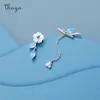 Thaya Brand Silver Plated Studs Earring Chain Jasmine Stud Platinum High Quality For Women Season Series Fine Jewelry 2106186079261