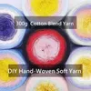 1pc 300g regenboog gradiënt kleur taart garen organische katoen mix garen lente / zomer haak rok sjaal kant lijn DIY handgeweven garen Y211129