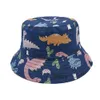 10 stuks Kids cartoon gedrukt leuke emmer hoed cap 4Y 20 kleuren jongens meisjes mode Brede Rand zonnehoeden vizier Caps fruit dierlijk haar Ac8981759