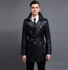 мужское пальто искусственной кожи