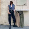 Lucyweever damskie spodnie ładunkowe duże kieszeń elastyczna talii wysoka streetwear harajuku pant kobiety jesień bf spodnie joggers kobieta 210521