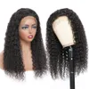 38 40 Human Remy Hair Full Lace Closure Front Paryker för Svarta Kvinnor Rak Kropp Djup Vattenvåg Kinky Curly With Frontal Glueless Wig Brazilian Virgin Hairs 10A Grade