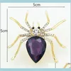 Unique Design Spider Cz Diamond Brooch Attractive Crystal Pin For Women Men Fine Jewelry Gift 9Iopx Pins Yhgd0