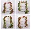 2,2m Konstgjorda blommor Vine Fake Silk Rose Ivy Flower For Wedding Decoration Vines Hängande Garland Heminredning