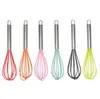 Newegg Beater Kitchen Tools Solid Färg 10Inch Stainless Steel Mini Silicone Whisk För Nonstick Köksartiklar Matlagning RRB13658