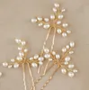 Handmade Freshwater Pearls Jewelry Gold Silver Color Wedding Pins Piece Elegant Bridal Hair Ornament Accessories