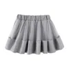 Mudkingdom Ragazze Gonne Baby Girl PU Faux Leather Mesh Patchwork Gonna Abiti autunnali Pink Tutu Pettiskirt 210615