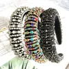 2021 Europe And America Full of Crystals Thick Anti-slip Headband Sponge Man-made Diamond Hairband Women's Hair HOOP