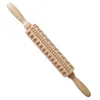 Embossing Wooden Rolling Pin with Christmas Snowflake Flower Pattern for Baking Embossed Cookies, Kids and Adults Cute Kitchen Tool FY4820