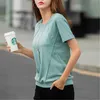 T Shirts Female Soft Cotton Casual Women Tops Summer T-Shirt Elastic Short Sleeve undershirt Ladies Tshirt harajuku 210720