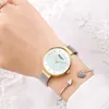Creative Dial Watches Women Quartz Clock Curren Kvinnors Stål Mesh Armbandsur Ladies Klänning Armband Klocka Kvinna Bayan Kol Saati Q0524