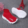 2021 New 2 Colors Spring Children's 26-36 Size Shoes Wool Knitted Socks Sneakers Boys & Girls Stretch Tenis Sports Casual Shoes G1210