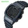 Nouveau Couple Amoureux Montres Électroniques Carré Numérique Led Horloge Alarme Militaire Étanche Sport Femmes Hommes Sanda 339 Montre-Bracelet G1022