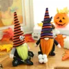 Party Supplies Halloween Gnomes Dekorationer med Spider Bat Skull Handgjorda Plush Elf Dwarf Doll Home Table Ornament Kids Gif XBJK2108