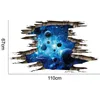 새로운 3D 우주 공간 갤럭시 바닥 스티커 어린이 벽 스티커 어린이 룸 보육 아기 침실 홈 장식 데칼 벽화 210420