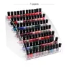 Rensa Acrylic Makeup Box Acrylic Nail Polish Display Organizer 2-3-4-5-6-7 Layer Manicure Cosmetics Smycken Display Stativhållare 210705