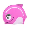 Children Cartoon Swimming Caps Silicone Diving Waterproof Swim Hat Kids Girl Boy Favor Bathing Cap With Fish Shark Pattern