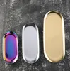 Wholesale Metal Rolling Tray Smoking Accessories Cigarette Herb Tobacco Grinder Plate 3 Colors There Sizes Heated cake Jewelry towel dessert items storage