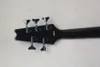 Guitare basse électrique 5 cordes Blue Body avec placage d'érable, matériel doré, 2 micros, peut être personnalisé