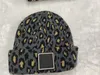 Designer Beanie Hat Winter Knitted Skullies Hats Unisex Ladies Warm Bonnet Cap Leopard Caps