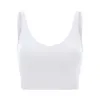 Lu-109 Sport Vet Fie Top für Damen, Yoga-BH, sexy Outdoor-Unterwäsche, Tanktop, einfarbig, kurzes Damen-Top, elastisch mit abnehmbaren Körbchen, Yoga-Sport-BH, schöner Rücken