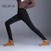 Salspor الشتاء الدافئ طماق المرأة المخملية leggins سميكة الضأن الصوف السراويل المقاومة الباردة بالإضافة إلى الملابس السوداء 210925