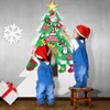 Рождественские украшения AMOSFUN Fire Tree Diy Висит с 32 шт. Украшения на стене Декор для детей Рождественские подарки Домашняя дверь Украшения
