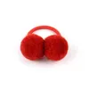 Coloré Petit Pom Pom Boules Élastique Cheveux Cravates Anneaux Titulaire De Queue De Cheval pour Enfants Filles Bébé Mignon Anneau De Cheveux Bandeaux Bonbons Couleur De Noël