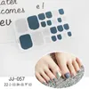 Fashion Girls Toenail Stickers 22 pcs Tips in Different Size Full Cover Adhesive Nail Sticker for Foot
