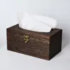 Коробки тканей салфетки деревянные коробка салфетка домой эль кафе автомобильный держатель бумаги