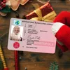 Carte de permis de vol Creative Santa Claus Permis de conduire de la veille de Noël Cadeaux de Noël pour enfants Décoration d'arbre de Noël pour enfants