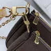 Trzy multi akcesoria luksusowa designerska torba na ramię moda crossbody torebka torebki damskie crossbody 3 sztuka zestawy pochette łańcuszek torebki damskie szt. Z pudełkiem