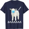 T-shirts T-shirts Zomer Katoen Man T-shirt Sheep of Sheeple Anti Vaccin en Masker Print Street Casual Ademend O-hals Oversized kleding