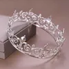 Forseven Princess Queen Girl Women Bridal Bride Bröllopsfest Runda Tiaras och Crown Hair Headwear Fashion Smycken Tillbehör 210707