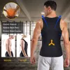 Mens Sweat Sauna Vest for Waist Trainer Zipper Neoprene Tank Top Adjustable Strap Workout Body Shape Suit Tummy Control Corset